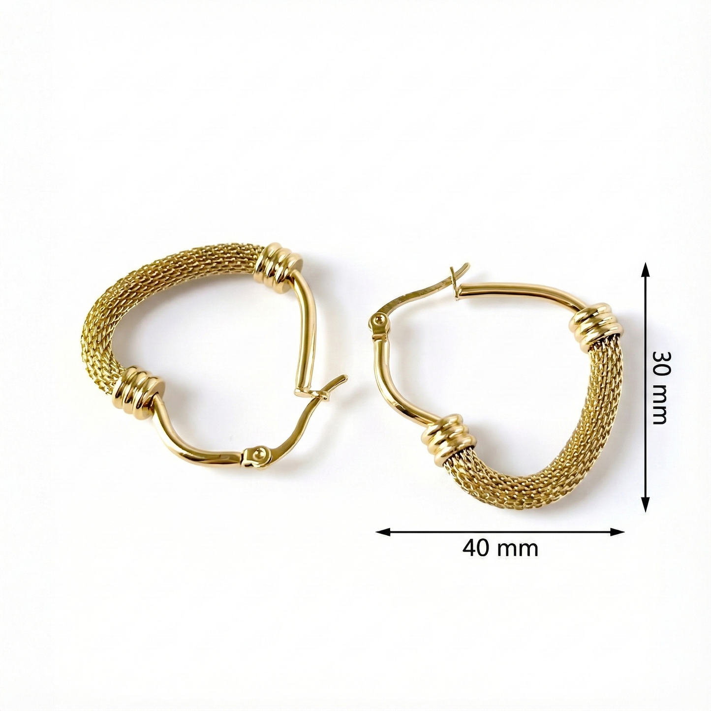 Aurielle Heart Hoops