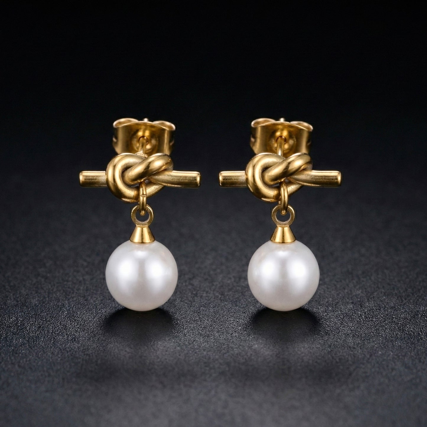 Liora Knot Pearl Earrings
