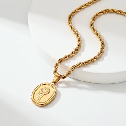 Flower Bloom Pendant Necklace
