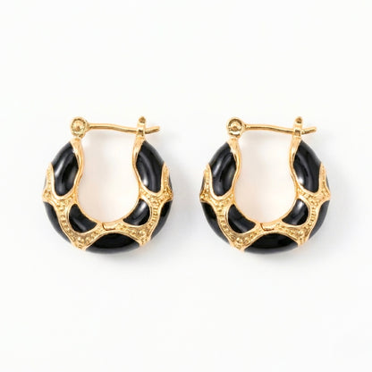 Midnight Bold Hoops