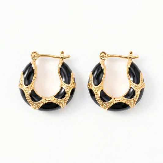 Midnight Bold Hoops