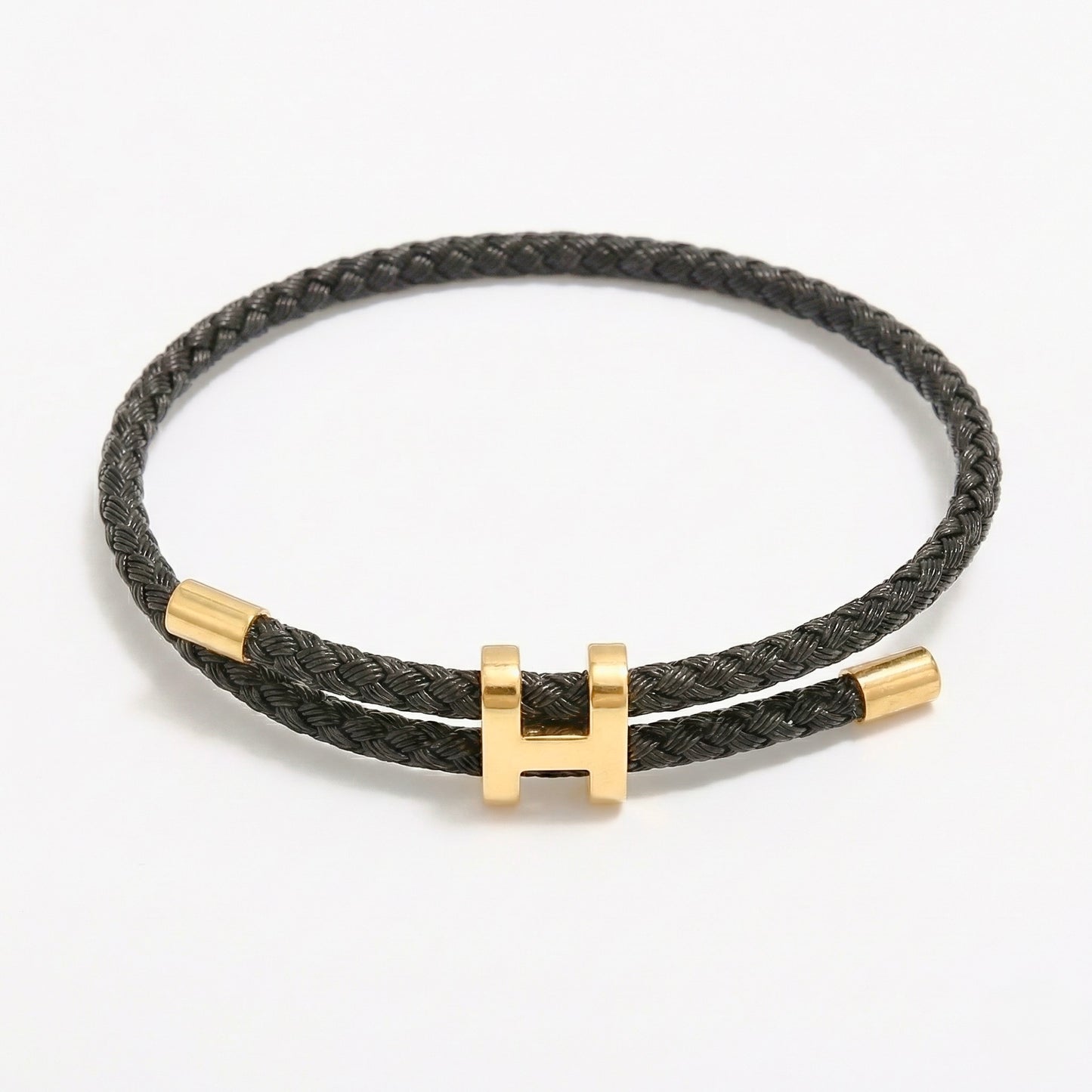 Helix Black Cord Bracelet