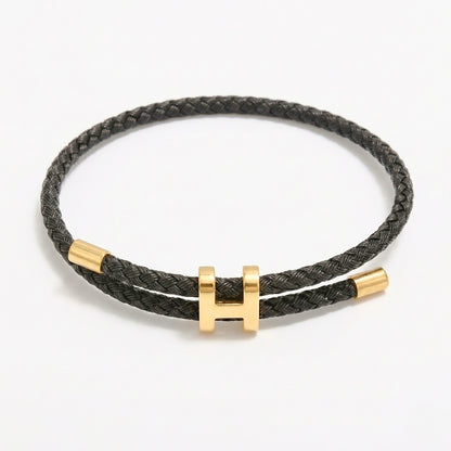Helix Black Cord Bracelet