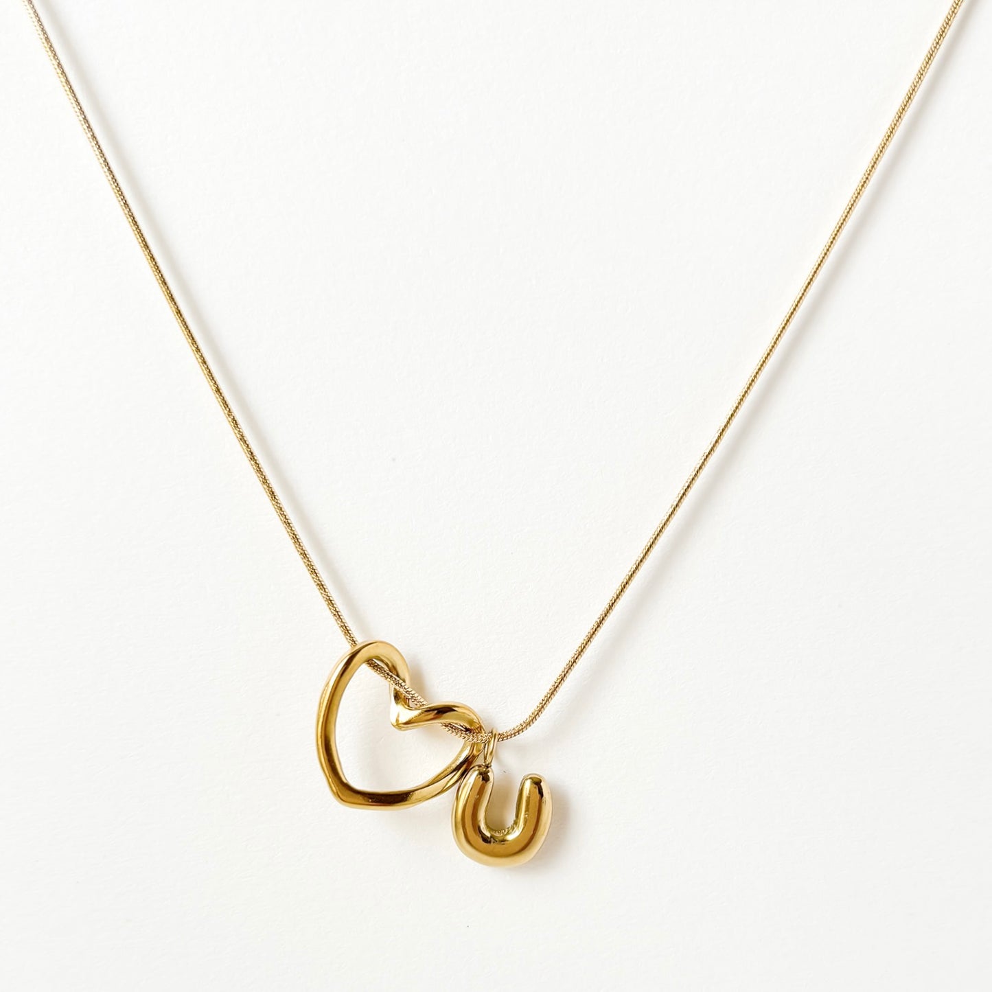 Amoura Heart Initial Pendant