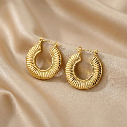 Inaaya Textured Hoops