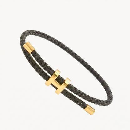 Helix Black Cord Bracelet