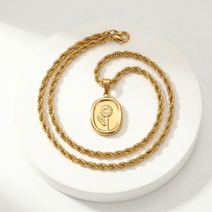 Flower Bloom Pendant Necklace