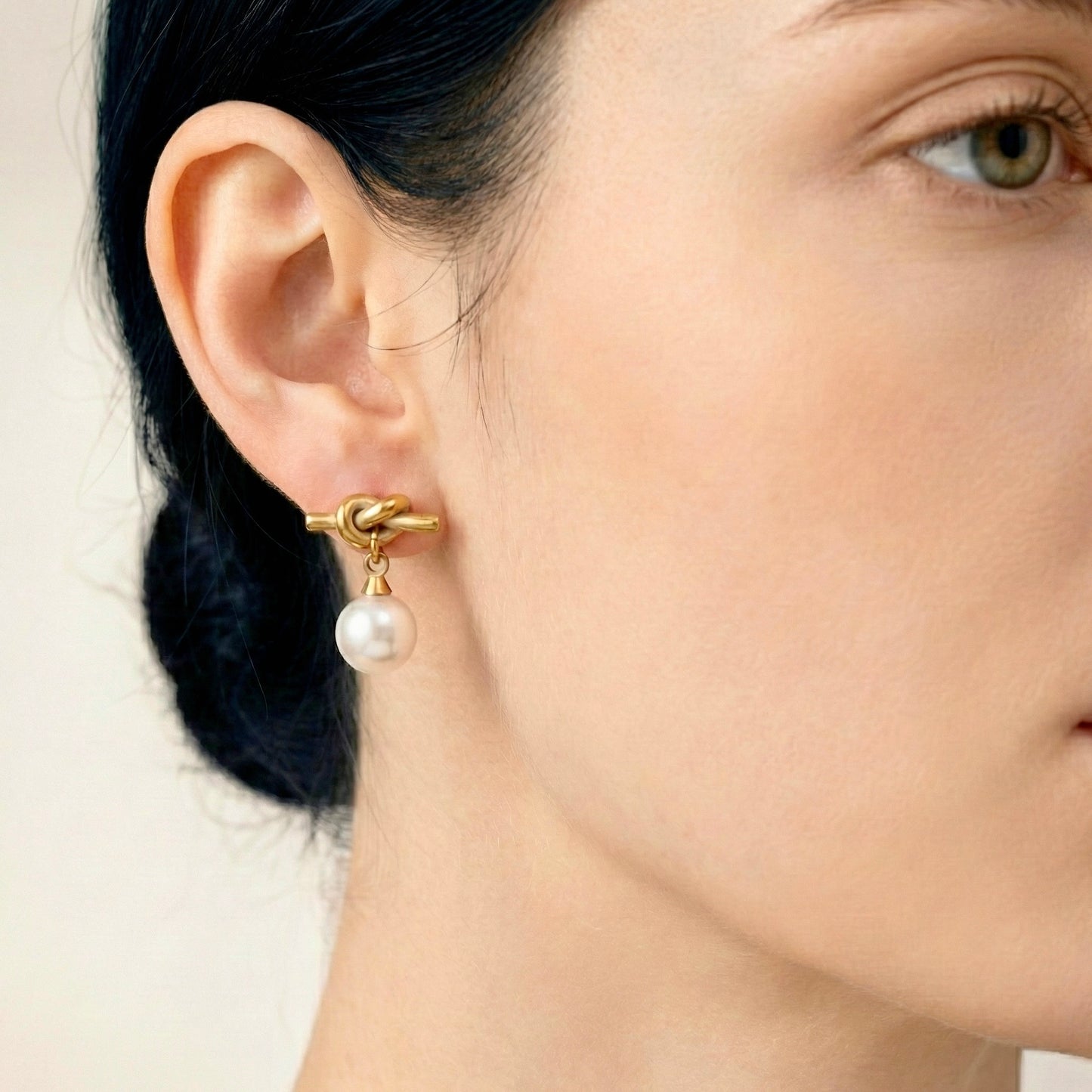 Liora Knot Pearl Earrings