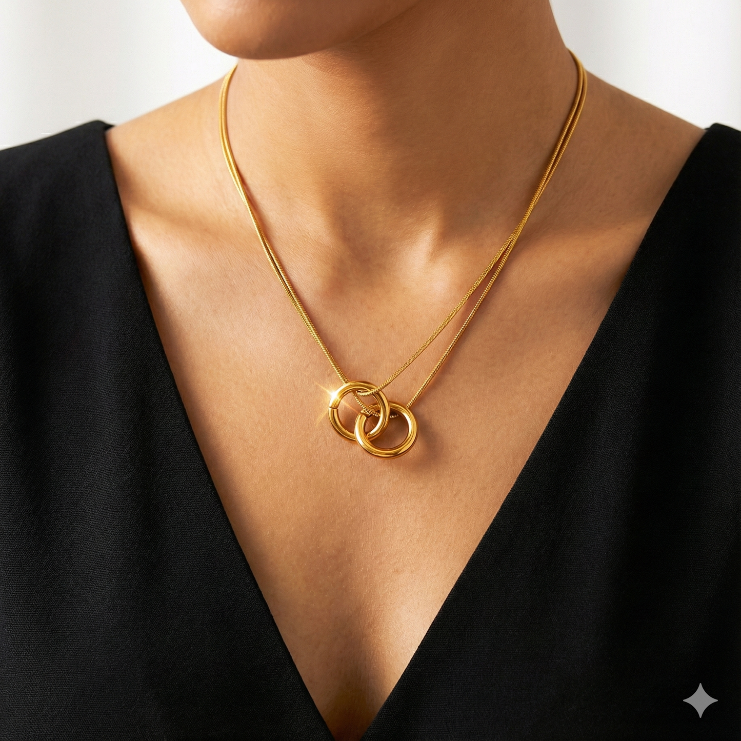 Solvia Dual Hoop Necklace