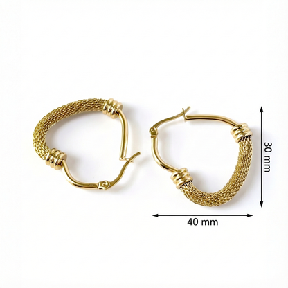 Aurielle Heart Hoops