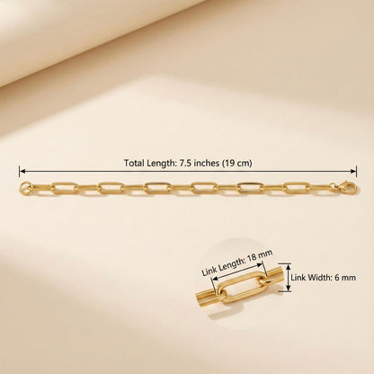 Lunel Paperclip Chain Bracelet