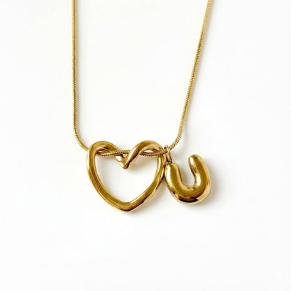 Amoura Heart Initial Pendant