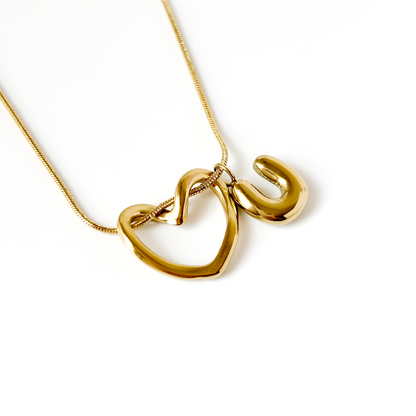 Amoura Heart Initial Pendant
