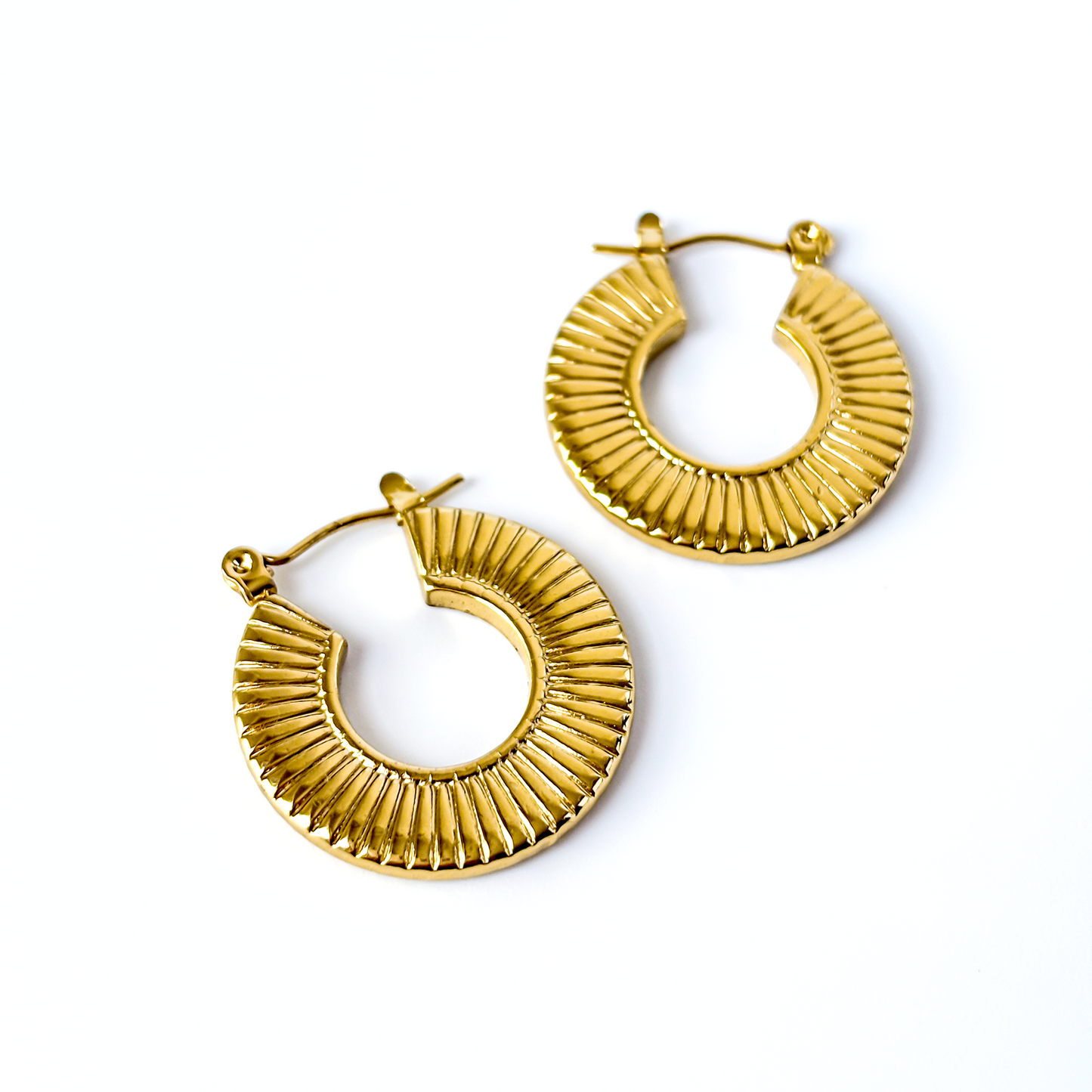 Inaaya Textured Hoops