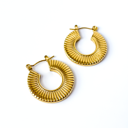 Inaaya Textured Hoops