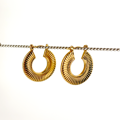 Inaaya Textured Hoops