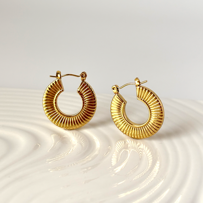 Inaaya Textured Hoops